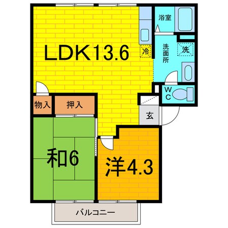 アゼリアパークハウスＡの物件間取画像